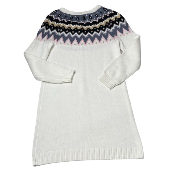 Gymboree Other - Gymboree Knit Sweater Dress Cream White Shimmer Gold Gray Black Pink